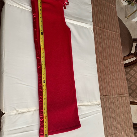 JLO by Jennifer Lopez red satin striped pjs bottom lounge pants capri Size M - Picture 8 of 12